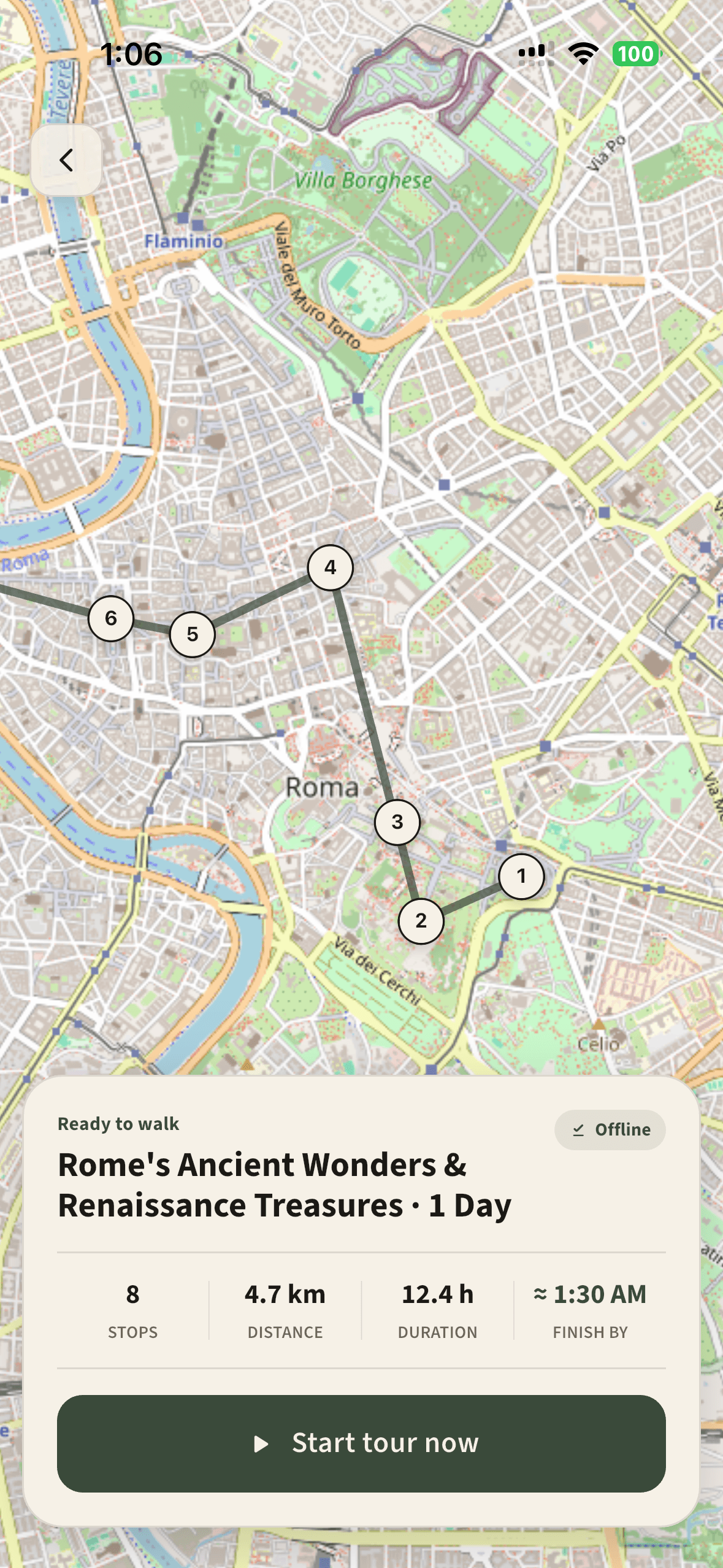 rrawi App 的导览地图画面